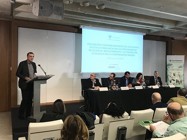 Encuentro con representantes de los grupos políticos para abordar sus programas en relación al medio ambiente y la transición ecológica en la Comunidad de Madrid 